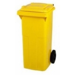 Cubo basura amarillo 80 lts
