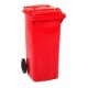 Cubo basura rojo 120 lts