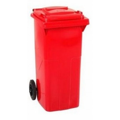 Cubo basura rojo 120 lts