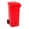 Cubo basura rojo 120 lts