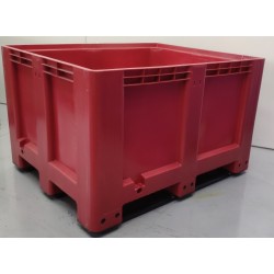 Contenedor plástico liso 1.200 X 1.000 X 760 mm rojo